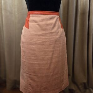 Rachel Roy Peach and Orange Pencil Skirt